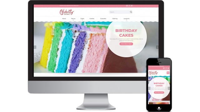 Celebrity Cafe &amp; Bakery Website Design by Seota Digital Marketing