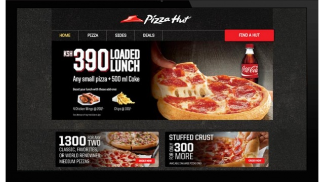 Pizza Hut Loaded Lunch Website Design by Zilojo Limited