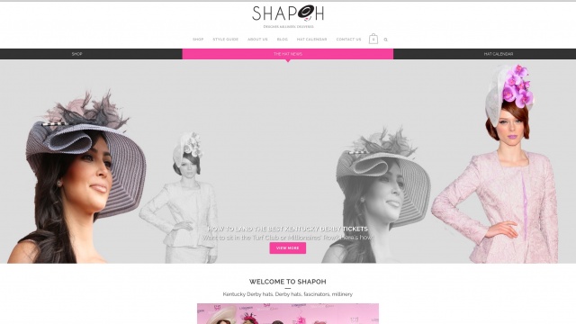 SHAPOH.com – Online Millinery Web Development Project (USA) by Mighty Media Group Pty Ltd