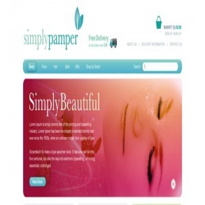 Simply Pamper Web Design by Textmi Media