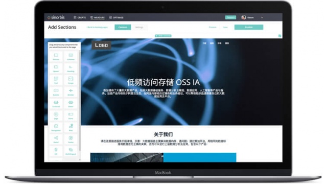 Chinese landing page creation by Sinorbis
