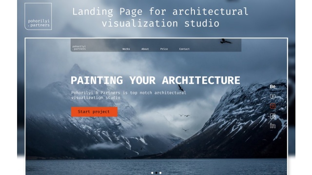 Web-design and web-development for international Studio of visualisation Pohorilyi &amp; Partners by WEB-MACHINE