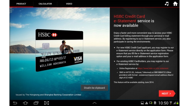 HSBC VISA SALES TOOLKIT APP by BIG In Digital