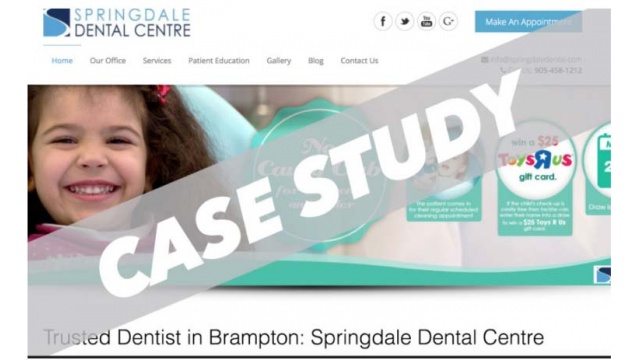 Springdale Dental Centre Double Conversion from Web Searches by Local SEO Search Inc.