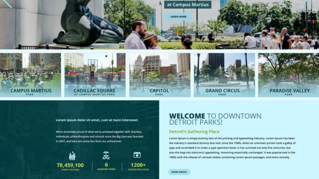 DOWNTOWN DETROIT PARKS by Hadrout Advertising + Technology
