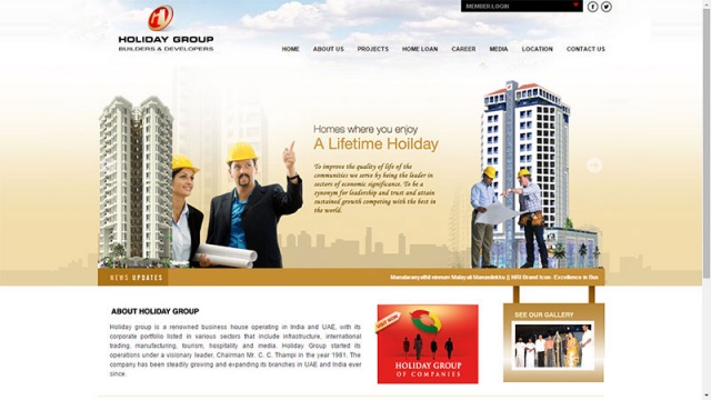 Holiday Group Builders by Cedar Software Technologies Kochi