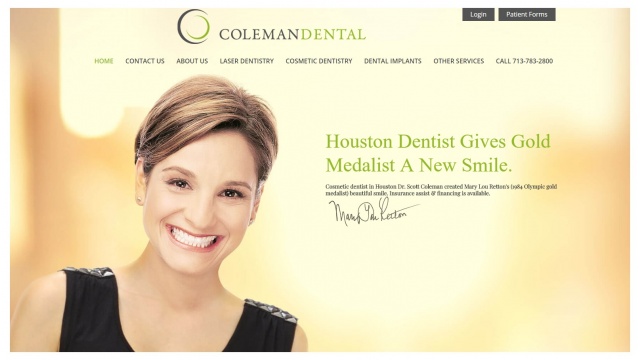 Coleman Dental Web Design by Soft Science Technologies