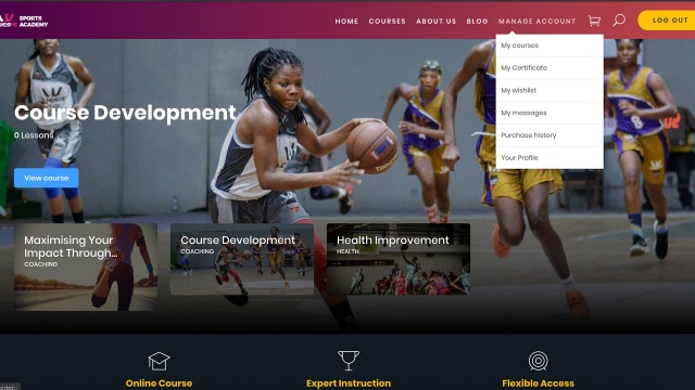 Responsive E-learning Web App Development for WESIE Sports Academy. by Big Field Digital