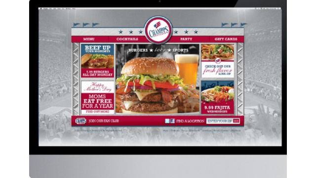 Champps Website Design by The Thomas Agency
