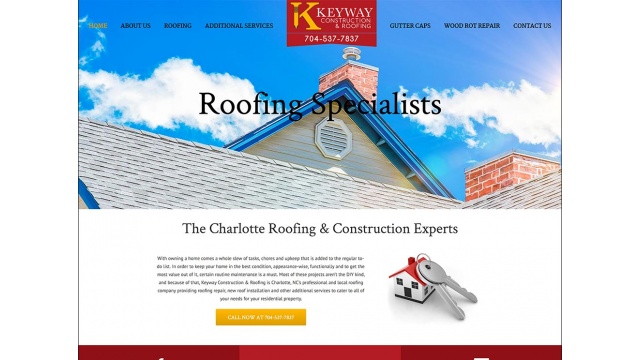 Keyway Construction and Roofing Website Design by The Agency Marketing Group