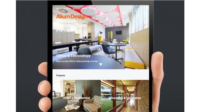 Alium Commercial Interiors Website by Smith UK Ltd