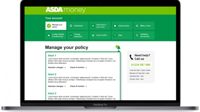 ASDA Money Funnel Website Design by equimedia