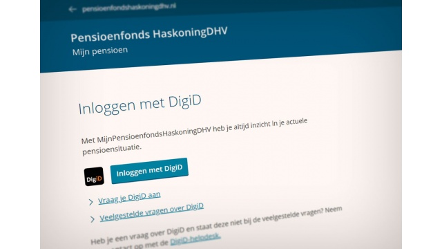 Log in securely with DigiD on Mijn Pensioenfonds by ICATT interactive media