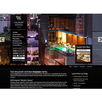 Waldorf Astoria Panama Website Design‎ by Valet Interactive