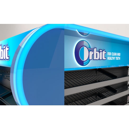 ORBIT &amp; MM’S – CASHIER ZONE BRANDING by VISIO Brand Energisers