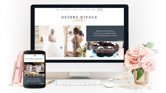 Deidre Nicole Events - Logo &amp; Web Design by Twingenuity Graphics