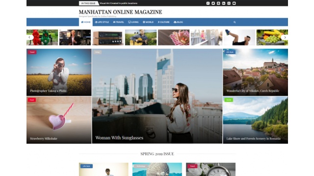 Manhattan Online Magazine Web Design by South Shore Design