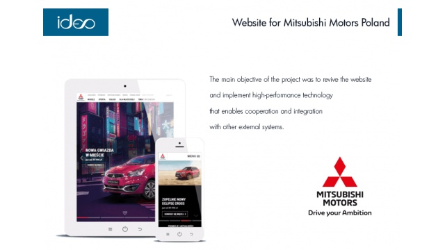 Website for Mitsubishi Motors Poland by Ideo