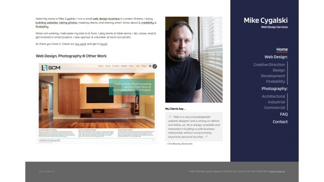 More web design projects in Mike&#039;s web design portfolio. by Digibee Web Design