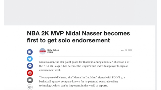 NBA2K Endorsement - POINT 3 by State of Grind