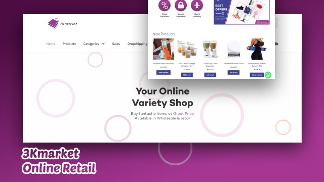 E-commerce Development for 3Kmarket by BrandGeko Digital Agency