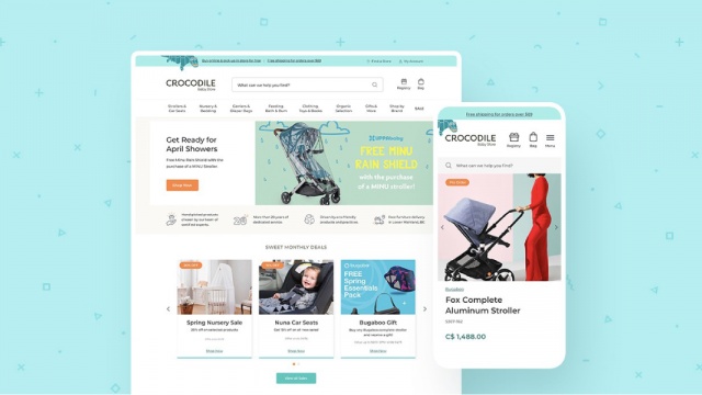 Crocodile Baby UI &amp; UX Design for eCommerce by Hammerhead