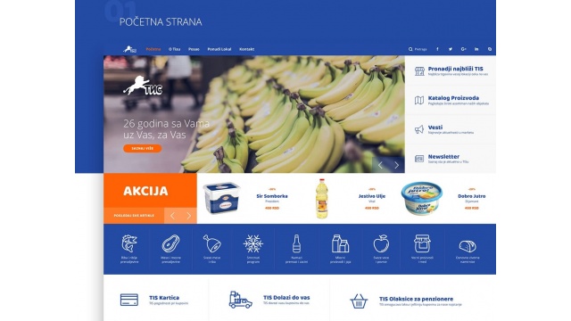 TIS supermarket web design by Popart Studio