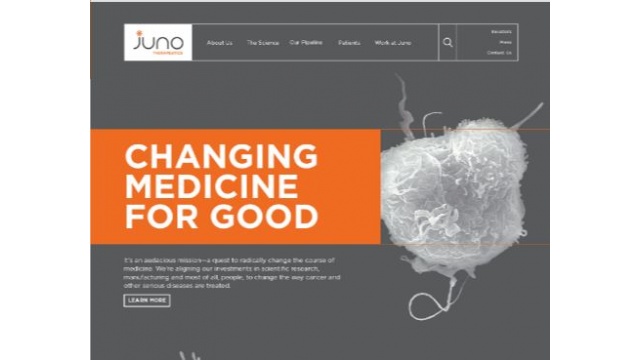 JUNO THERAPEUTICS WEBSITE by Fell Swoop