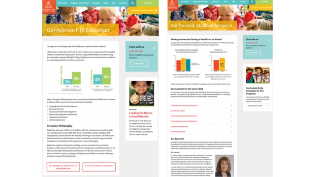 KinderCare - Customer centric site gives personalized content by Connective DX