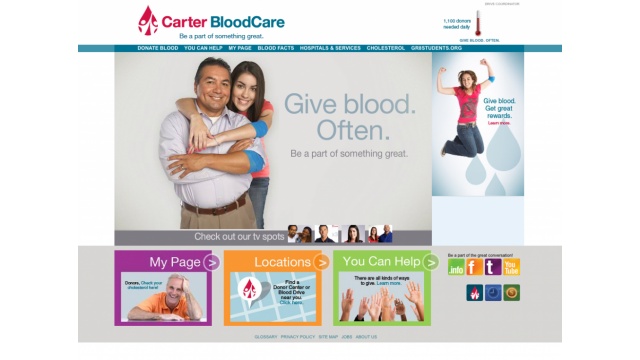 Carter BloodCare - DIGITAL CONSULTING AND RESEARCH by Agency Entourage