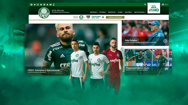 Palmeiras - An official website with green and white blood by Twist