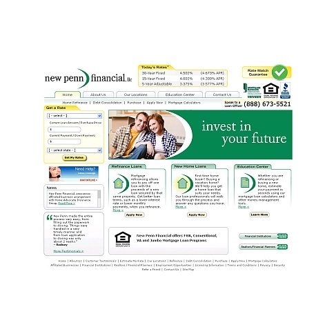 New Penn Financial by Advance Web Design Inc.
