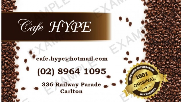 Cafe Hype - Business Card by Aub Design