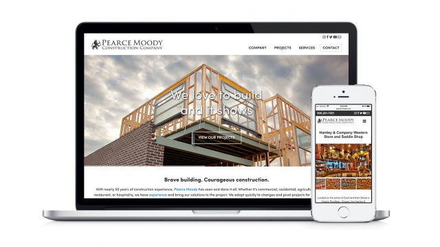 Pearce Moody Construction - Website Design by Balefire