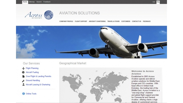 Across Aviation Website by RealWeb