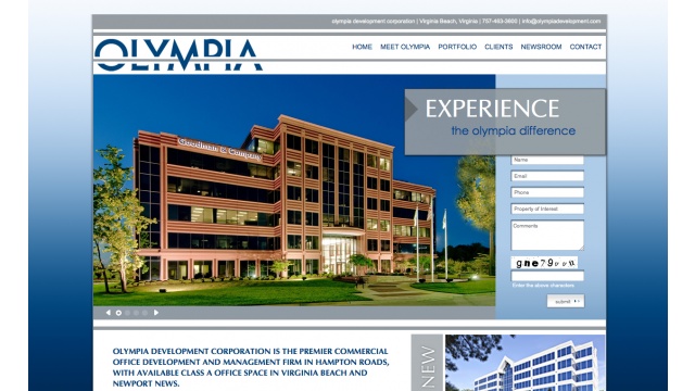Olympia Development Website by Rubin Communications Group