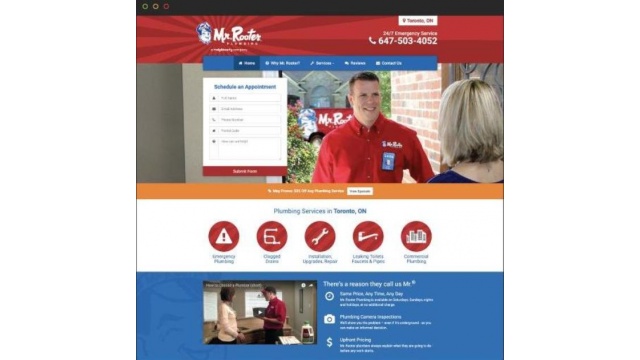 Mr. Rooter Web Design by SearchKings