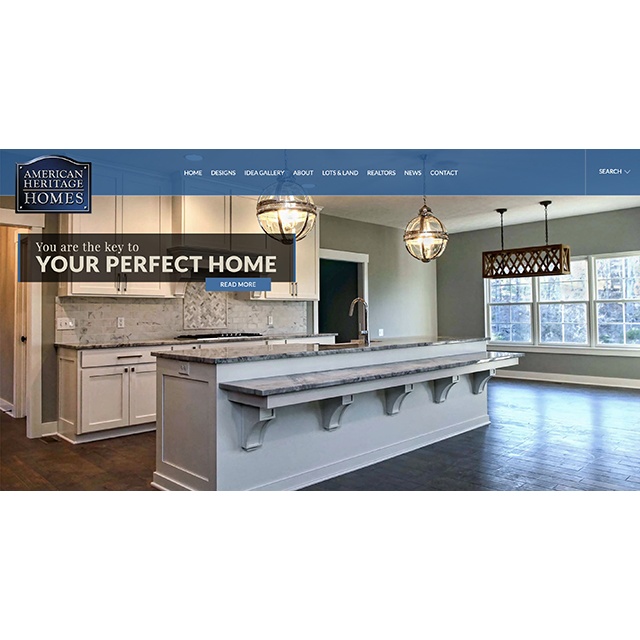 American Heritage Homes website by Sevell+Sevell