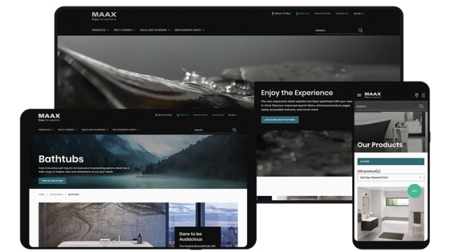 MAAX Bath Website by Sid Lee