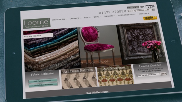 Loome Fabrics Ecommerce Sites by Sims Designs