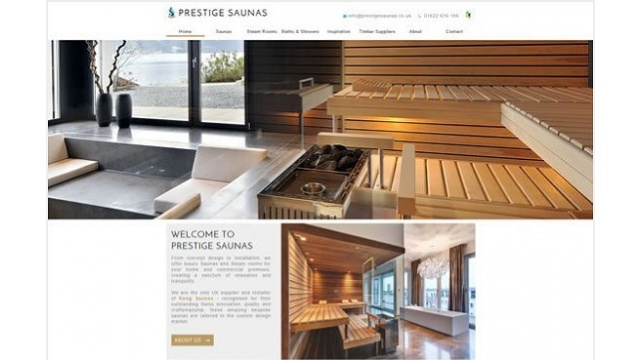 Prestige Saunas Logo Design by SiteBuilder Bespoke