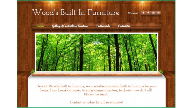 Woods Built In Furniture Website Campaign by Sites in 7 Days