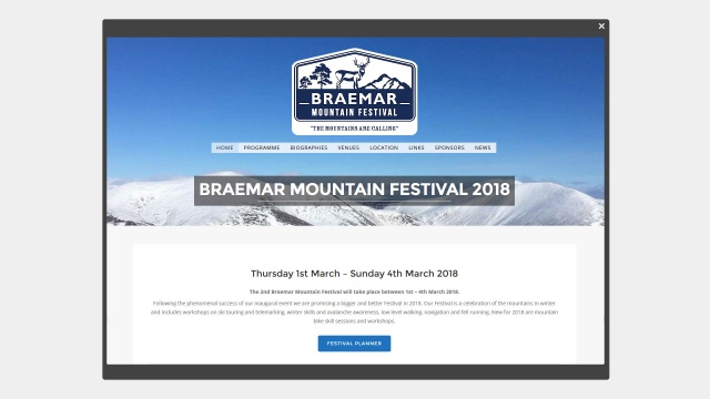 Braemar Mountain Festival Website by Lighthouse