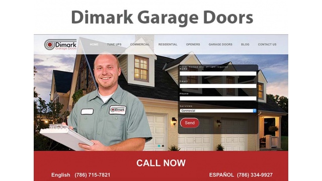 Dimark Garage Doors Web Design by Solved Puzzle Agency