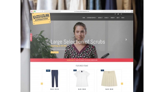 The Uniform Superstore Web Design by Southeast Media