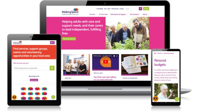 Making Space Health and Social Care Website by Sunny Thinking