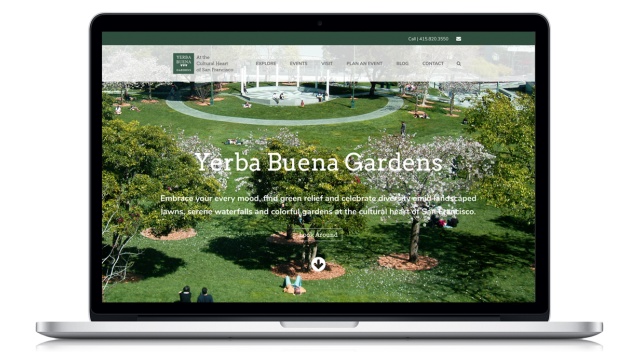 Yerba Buena Gardens Website Design by Teamworks Communications Inc