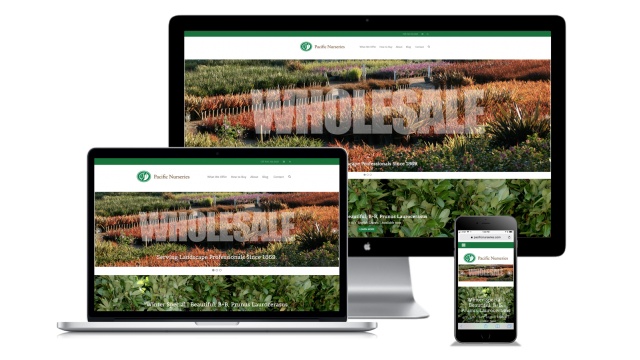 Pacific Nurseries Website Design by Teamworks Communications Inc