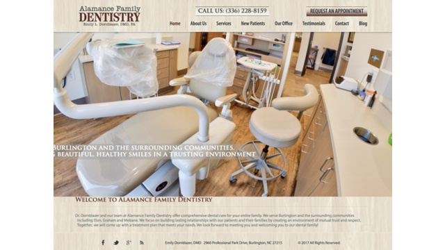 Alamance Family Dentistry Web Design Campaign by The Department of Marketing