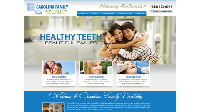Carolina Family Dentistry Web Design Campaign by The Department of Marketing
